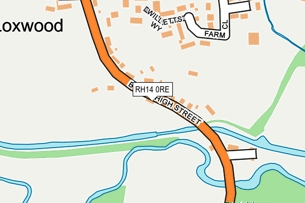 RH14 0RE map - OS OpenMap – Local (Ordnance Survey)