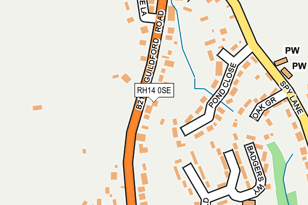 RH14 0SE map - OS OpenMap – Local (Ordnance Survey)