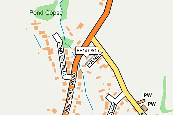 RH14 0SG map - OS OpenMap – Local (Ordnance Survey)