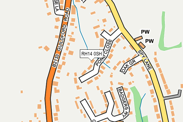 RH14 0SH map - OS OpenMap – Local (Ordnance Survey)