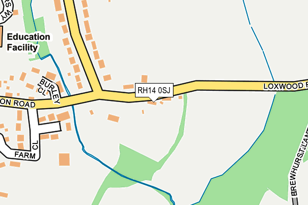 RH14 0SJ map - OS OpenMap – Local (Ordnance Survey)