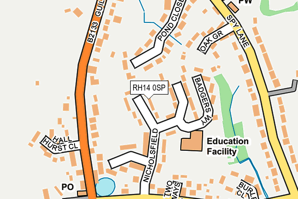 RH14 0SP map - OS OpenMap – Local (Ordnance Survey)