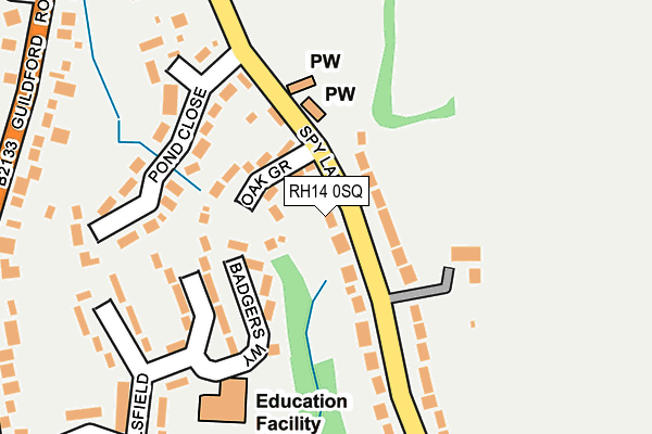 RH14 0SQ map - OS OpenMap – Local (Ordnance Survey)