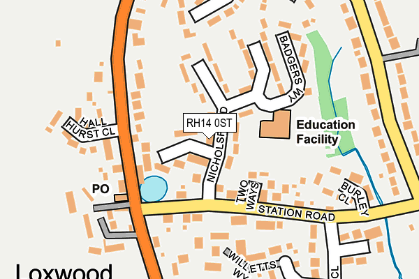 RH14 0ST map - OS OpenMap – Local (Ordnance Survey)