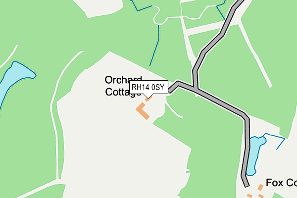 RH14 0SY map - OS OpenMap – Local (Ordnance Survey)