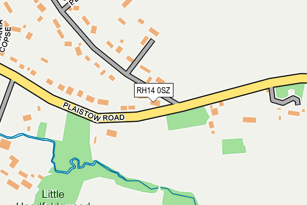RH14 0SZ map - OS OpenMap – Local (Ordnance Survey)
