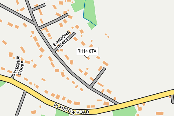 RH14 0TA map - OS OpenMap – Local (Ordnance Survey)