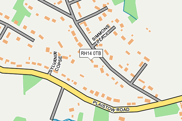 RH14 0TB map - OS OpenMap – Local (Ordnance Survey)