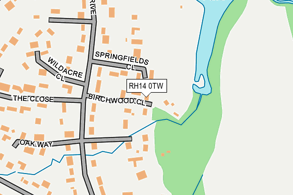 RH14 0TW map - OS OpenMap – Local (Ordnance Survey)
