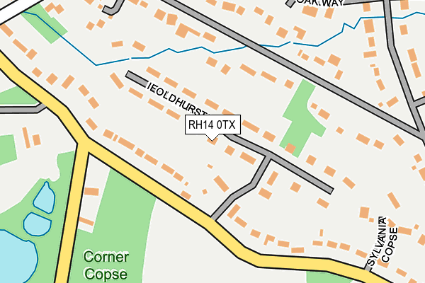 RH14 0TX map - OS OpenMap – Local (Ordnance Survey)