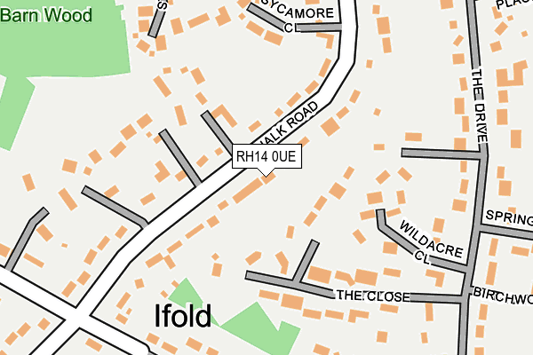 RH14 0UE map - OS OpenMap – Local (Ordnance Survey)