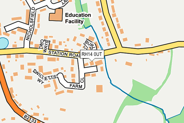 RH14 0UT map - OS OpenMap – Local (Ordnance Survey)