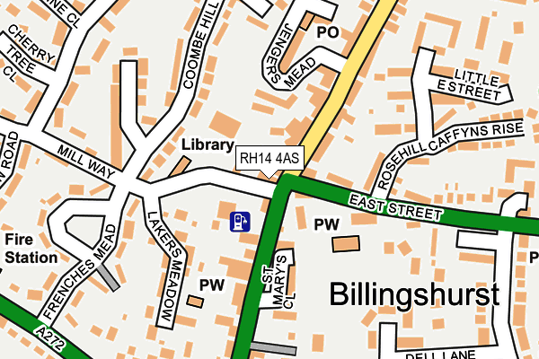 RH14 4AS map - OS OpenMap – Local (Ordnance Survey)