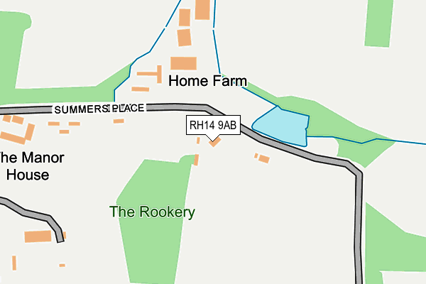 RH14 9AB map - OS OpenMap – Local (Ordnance Survey)