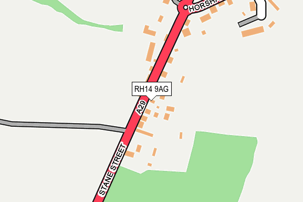 RH14 9AG map - OS OpenMap – Local (Ordnance Survey)