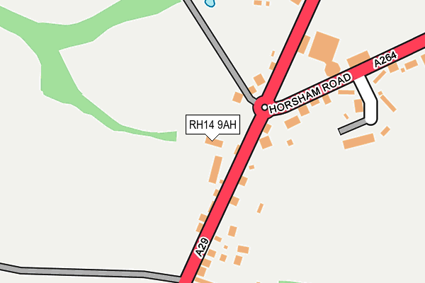 RH14 9AH map - OS OpenMap – Local (Ordnance Survey)