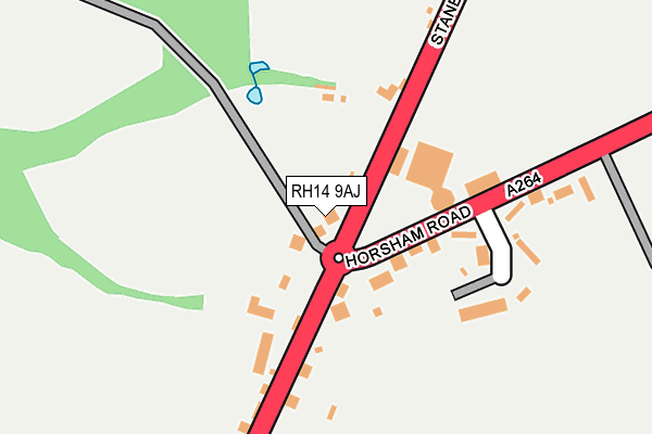 RH14 9AJ map - OS OpenMap – Local (Ordnance Survey)