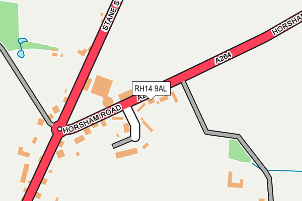 RH14 9AL map - OS OpenMap – Local (Ordnance Survey)