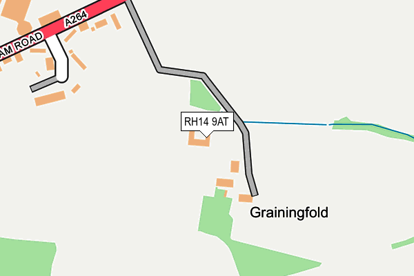 RH14 9AT map - OS OpenMap – Local (Ordnance Survey)