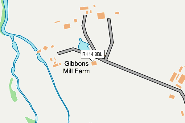 RH14 9BL map - OS OpenMap – Local (Ordnance Survey)