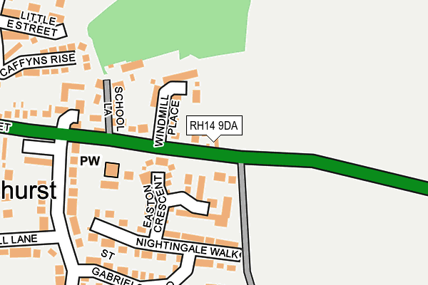 RH14 9DA map - OS OpenMap – Local (Ordnance Survey)