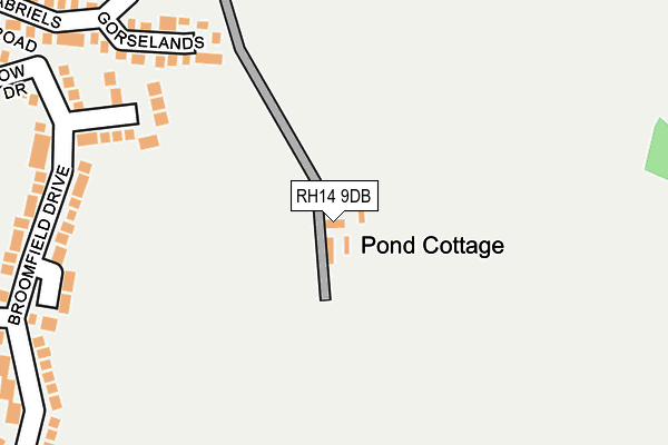 RH14 9DB map - OS OpenMap – Local (Ordnance Survey)