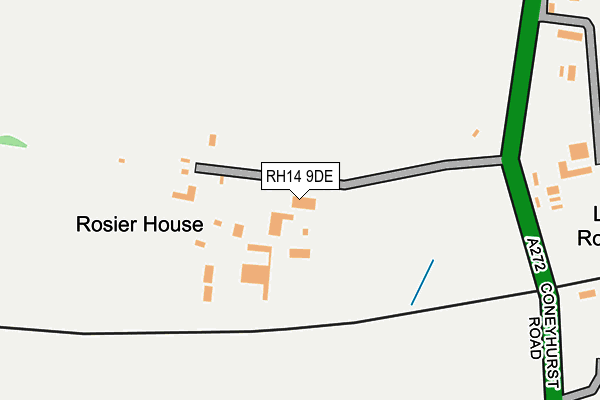 RH14 9DE map - OS OpenMap – Local (Ordnance Survey)