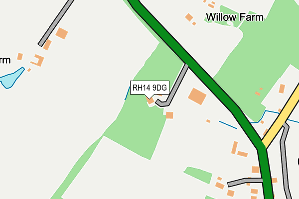 RH14 9DG map - OS OpenMap – Local (Ordnance Survey)
