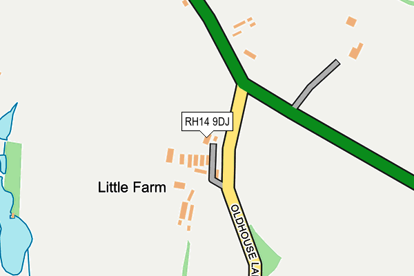 RH14 9DJ map - OS OpenMap – Local (Ordnance Survey)