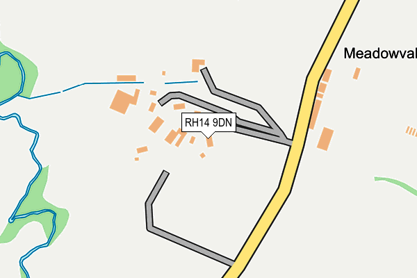 RH14 9DN map - OS OpenMap – Local (Ordnance Survey)
