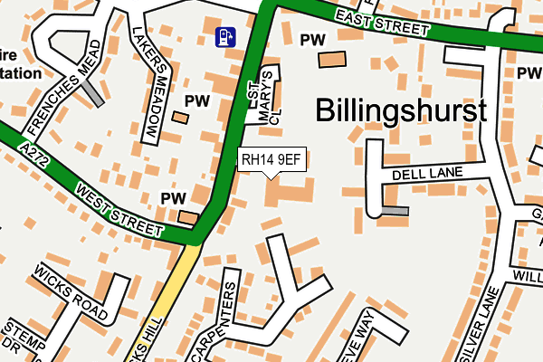 RH14 9EF map - OS OpenMap – Local (Ordnance Survey)