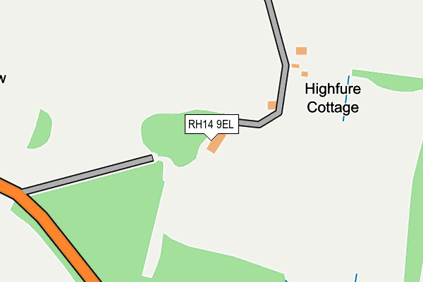 RH14 9EL map - OS OpenMap – Local (Ordnance Survey)