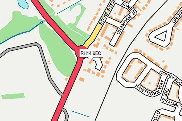 RH14 9EQ map - OS OpenMap – Local (Ordnance Survey)