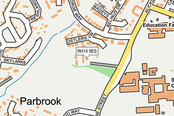 RH14 9ES map - OS OpenMap – Local (Ordnance Survey)