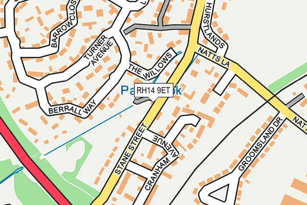RH14 9ET map - OS OpenMap – Local (Ordnance Survey)