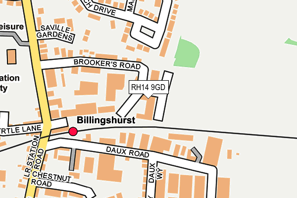 RH14 9GD map - OS OpenMap – Local (Ordnance Survey)