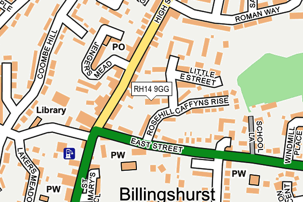 RH14 9GG map - OS OpenMap – Local (Ordnance Survey)