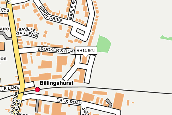 RH14 9GJ map - OS OpenMap – Local (Ordnance Survey)