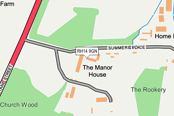 Map of THAKEHAM HOMES LIMITED at local scale
