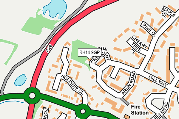 RH14 9GP map - OS OpenMap – Local (Ordnance Survey)