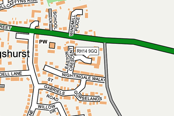 RH14 9GQ map - OS OpenMap – Local (Ordnance Survey)