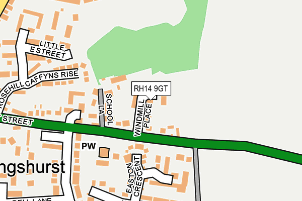 RH14 9GT map - OS OpenMap – Local (Ordnance Survey)
