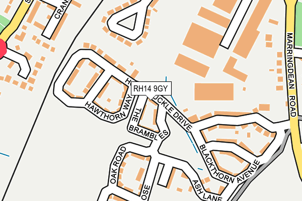 RH14 9GY map - OS OpenMap – Local (Ordnance Survey)