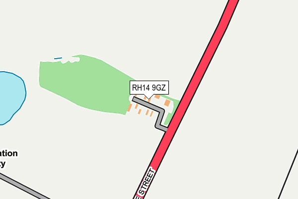 RH14 9GZ map - OS OpenMap – Local (Ordnance Survey)