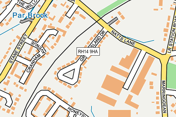 RH14 9HA map - OS OpenMap – Local (Ordnance Survey)