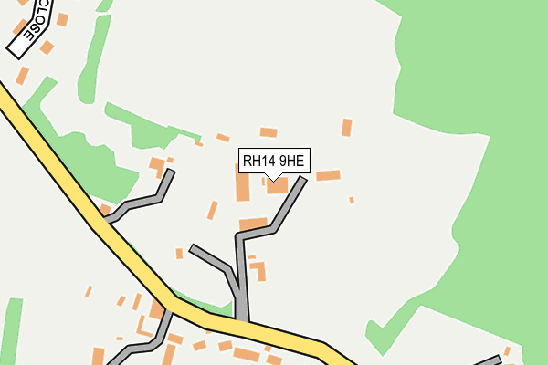 RH14 9HE map - OS OpenMap – Local (Ordnance Survey)