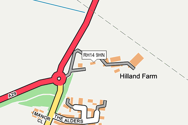 RH14 9HN map - OS OpenMap – Local (Ordnance Survey)
