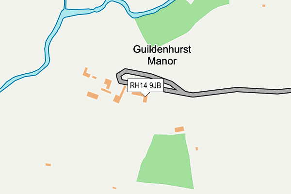 RH14 9JB map - OS OpenMap – Local (Ordnance Survey)