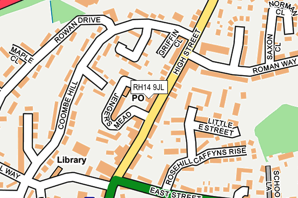 RH14 9JL map - OS OpenMap – Local (Ordnance Survey)