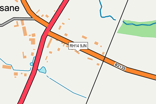 RH14 9JN map - OS OpenMap – Local (Ordnance Survey)